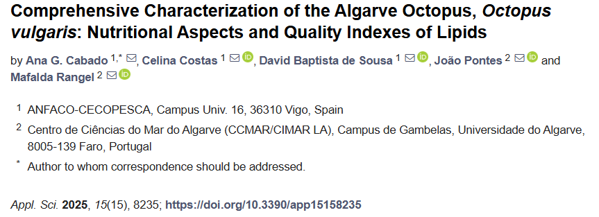 Comprehensive Characterization of the Algarve Octopus, Octopus vulgaris: Nutritional Aspects and Quality Indexes of Lipids